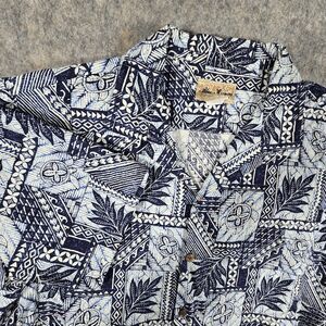 Blue Hawaii Cotton Shirt Mens Size 2XL Short Sleeve Blue Turtles Tropical USA